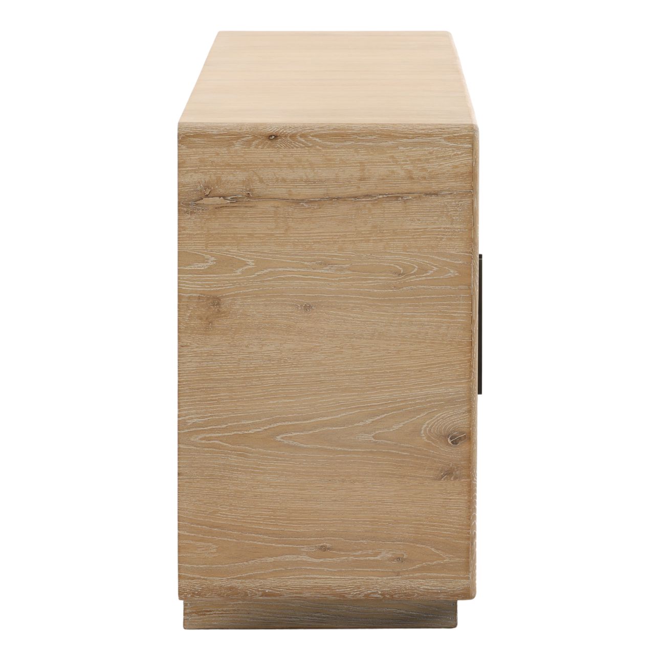 Light Natural Aged Oak Wood Sideboard 79 in Wide