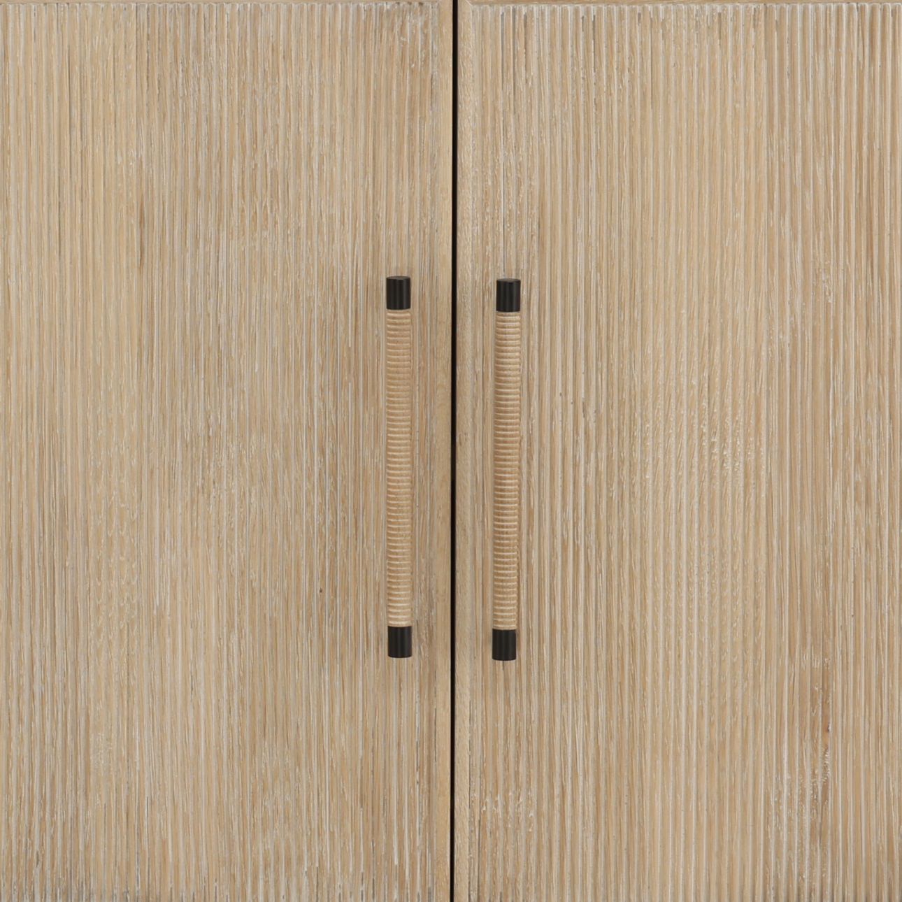 Light Natural Oak Wood Sideboard 98 in Wide