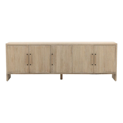 Light Natural Oak Wood Sideboard 98 in Wide