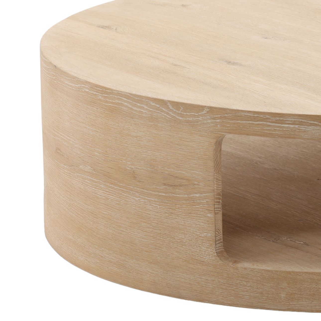 Light Natural Aged Oak Wood Table 51 in Wide