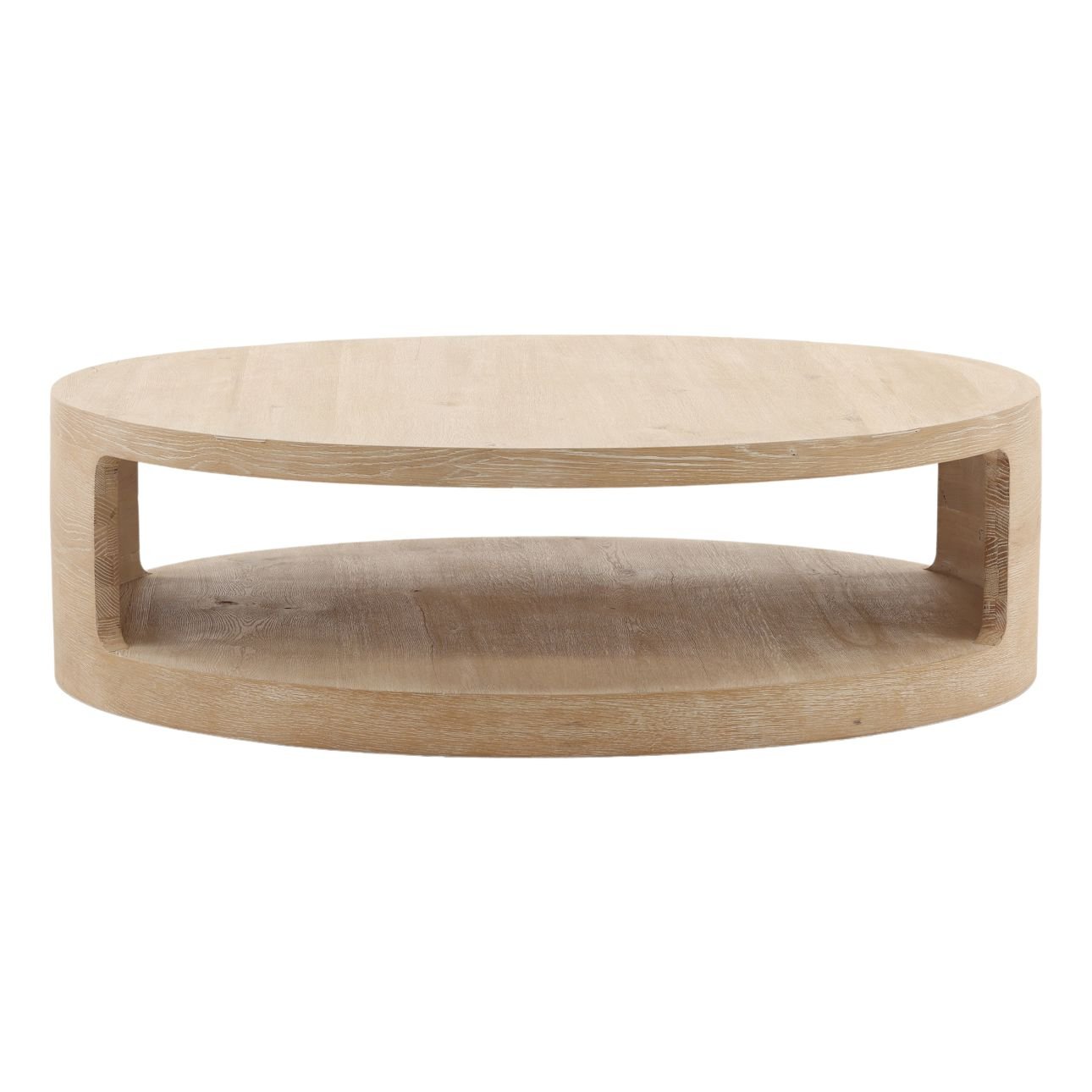 Light Natural Aged Oak Wood Table 51 in Wide