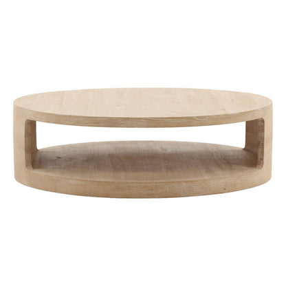Light Natural Aged Oak Wood Table 51 in Wide