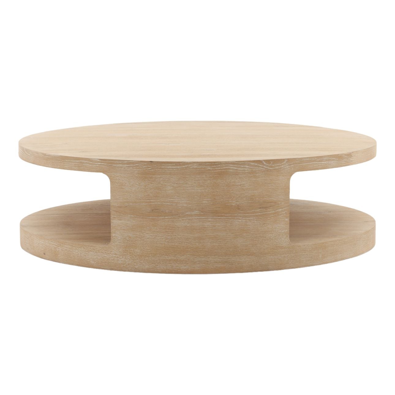 Light Natural Aged Oak Wood Table 51 in Wide