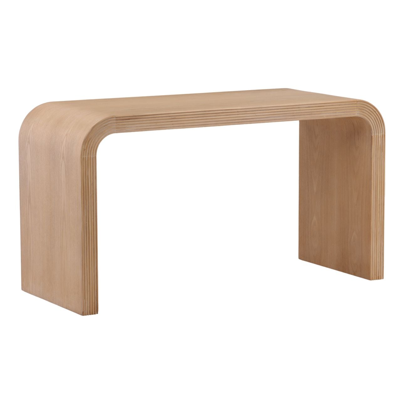 Light Natural Elm Wood Desk 55 in Wide