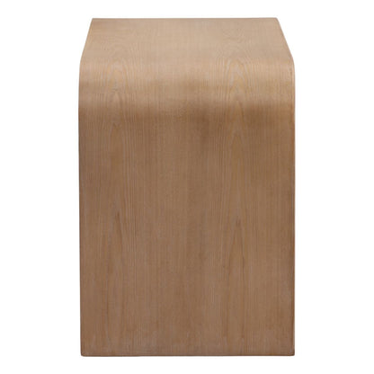 Light Natural Elm Wood Desk 55 in Wide