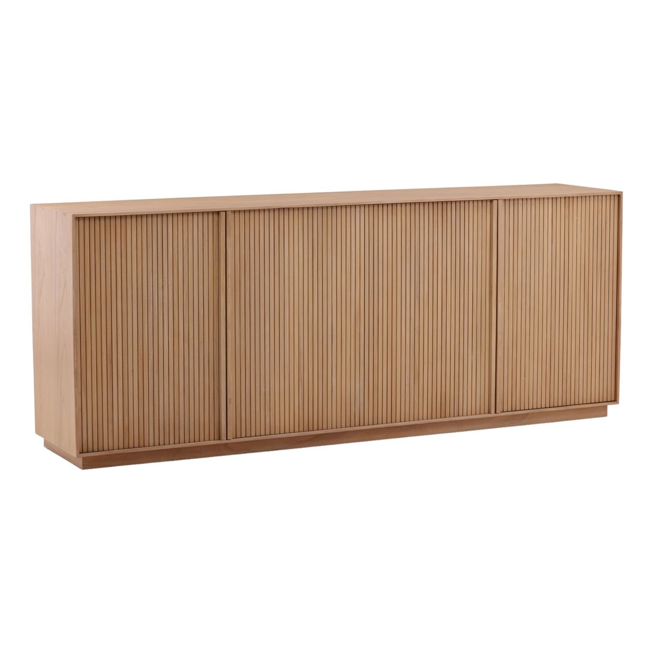 Light Natural Elm Wood Sideboard 84 in Wide