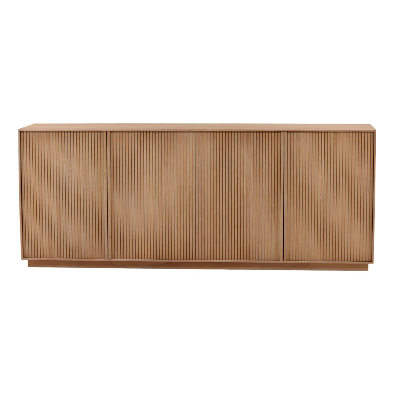 Light Natural Elm Wood Sideboard 84 in Wide
