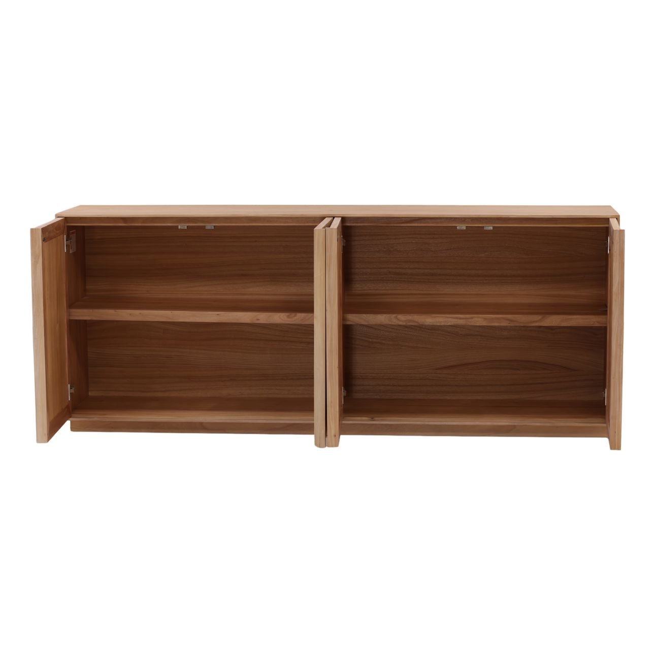 Light Natural Elm Wood Sideboard 84 in Wide