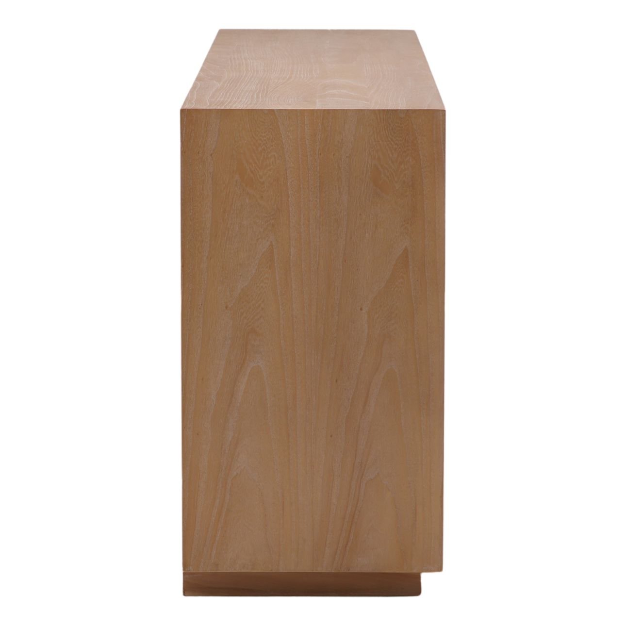 Light Natural Elm Wood Sideboard 84 in Wide
