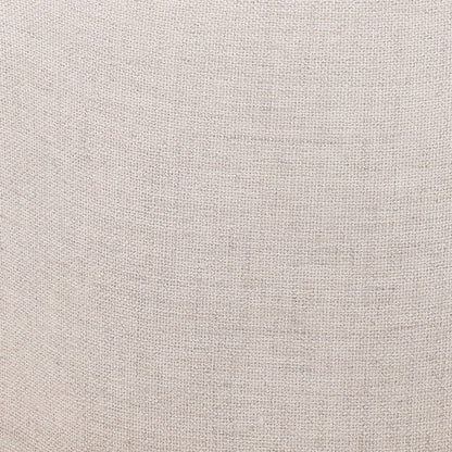 Off White and Light Natural Linen Fabric and Elm Wood Chair 23 in Wide