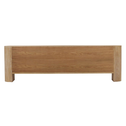 Light Natural Elm Wood Sideboard 111 in Wide