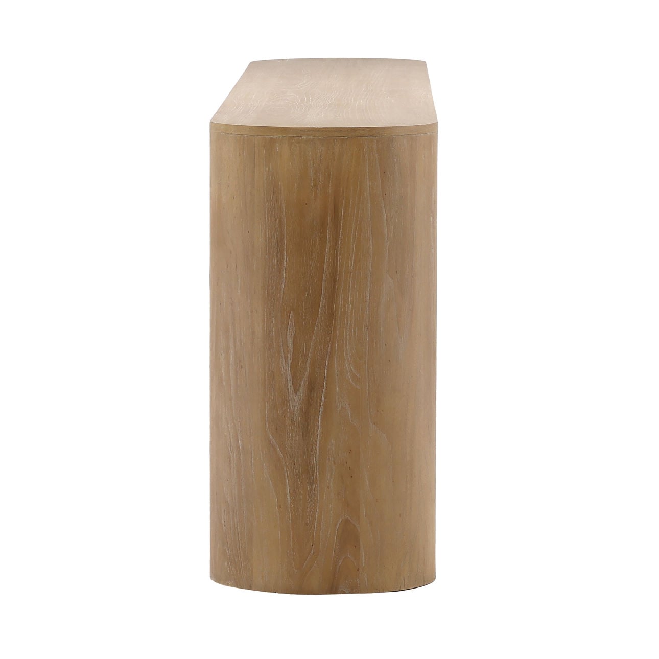 Light Natural Elm Wood Sideboard 111 in Wide