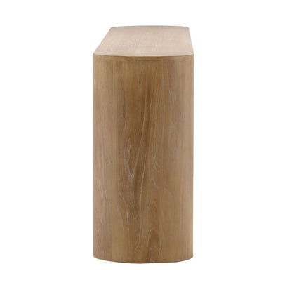 Light Natural Elm Wood Sideboard 111 in Wide