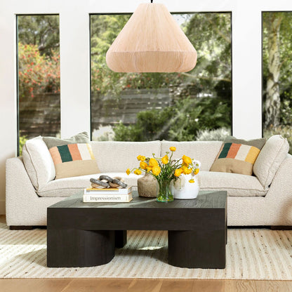 Dark Brown Mindi Wood Veneer Table 47 in Wide