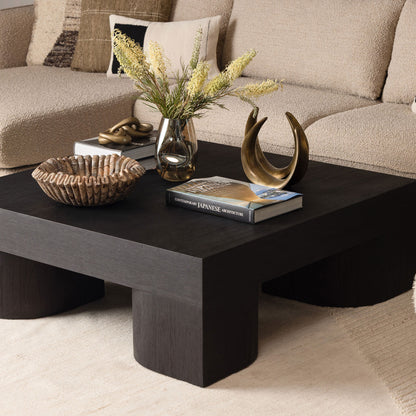 Dark Brown Mindi Wood Veneer Table 47 in Wide