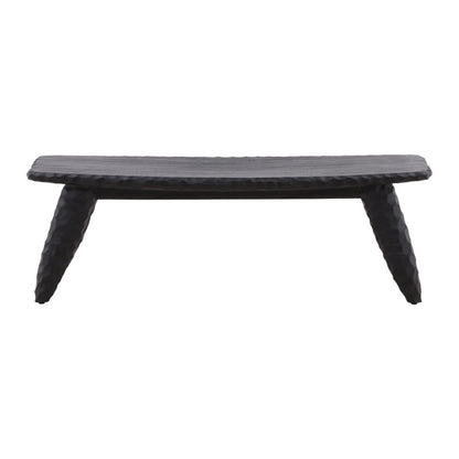 Black Mindi Wood Bench 48 in Wide
