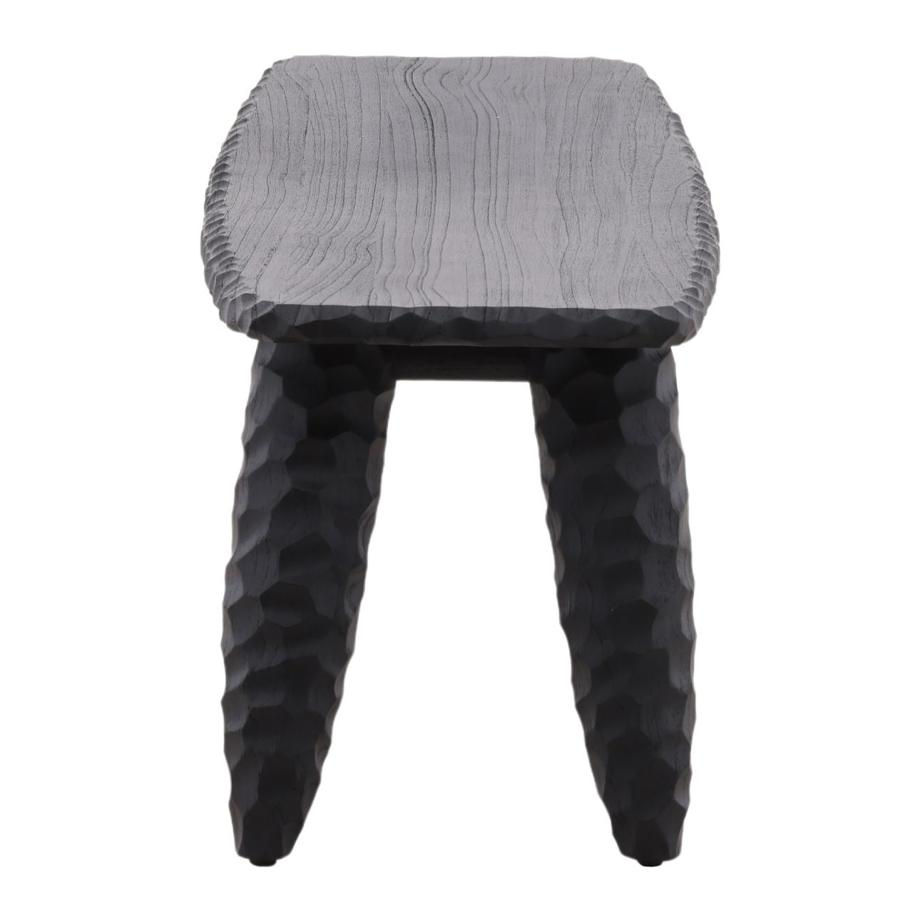 Black Mindi Wood Bench 48 in Wide