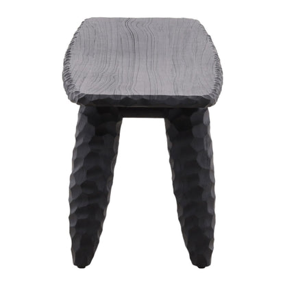 Black Mindi Wood Bench 48 in Wide