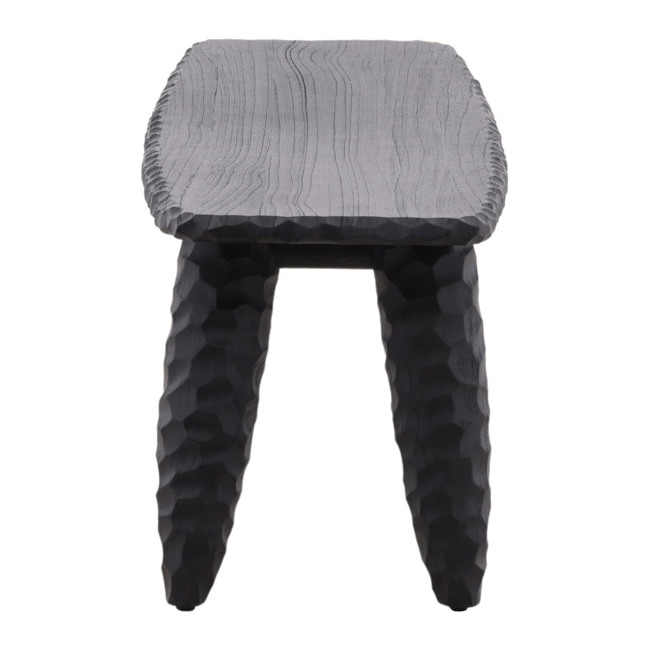 Black Mindi Wood Bench 48 in Wide