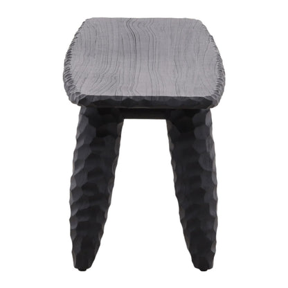 Black Mindi Wood Bench 48 in Wide