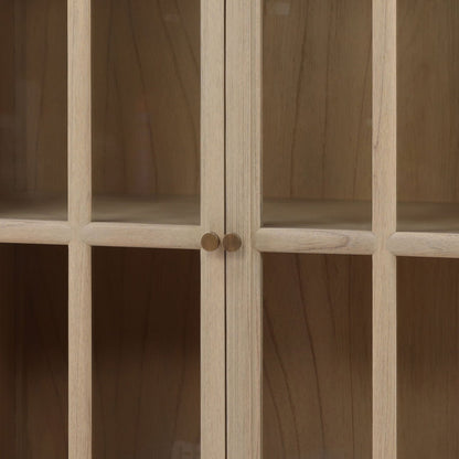 Elevated Mindi Wood Veneer Cabinet