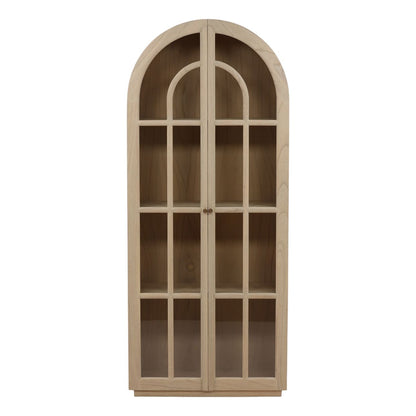 Light Natural Mindi Wood Veneer Cabinet 34.5 in Wide