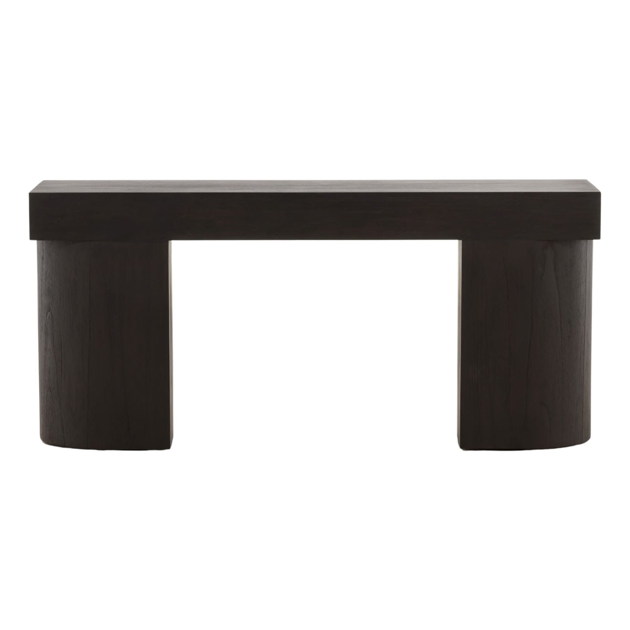 Dark Brown Mindi Wood Veneer Table 65 in Wide