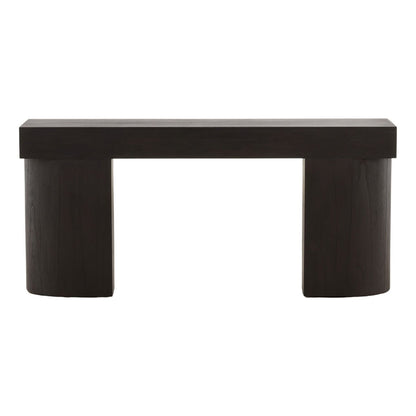 Dark Brown Mindi Wood Veneer Table 65 in Wide
