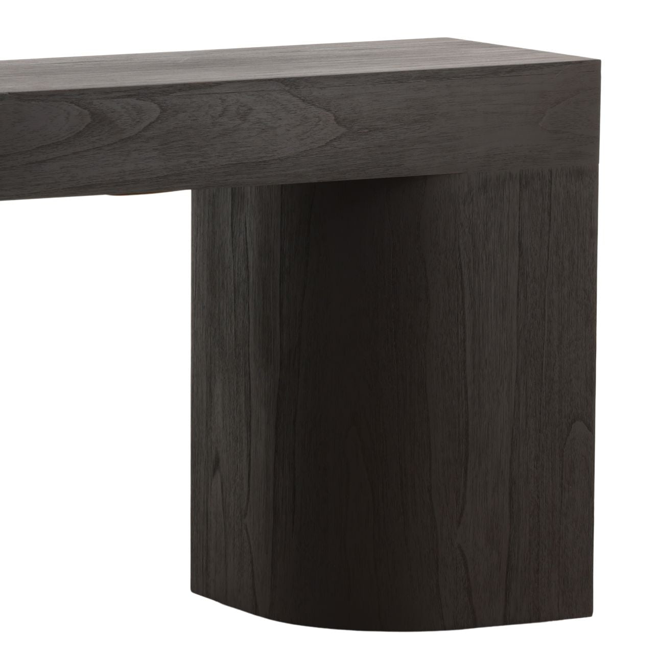 Dark Brown Mindi Wood Veneer Table 65 in Wide