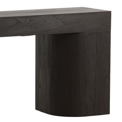 Dark Brown Mindi Wood Veneer Table 65 in Wide