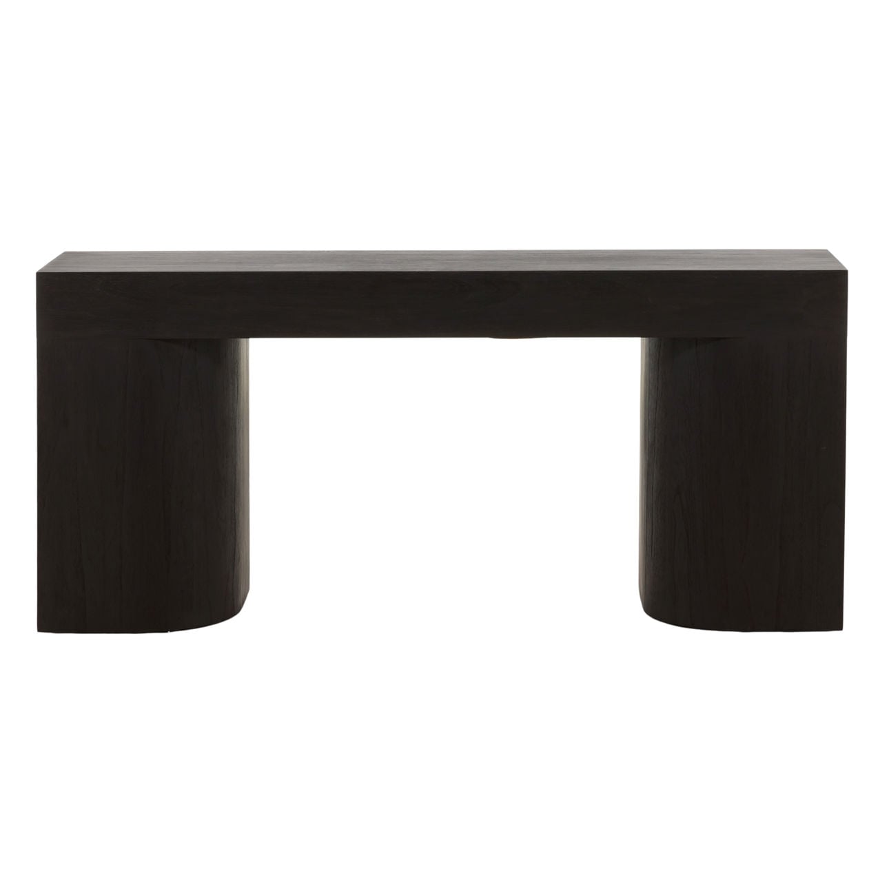 Dark Brown Mindi Wood Veneer Table 65 in Wide