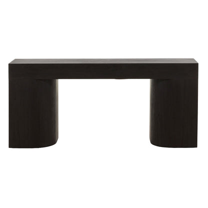 Dark Brown Mindi Wood Veneer Table 65 in Wide
