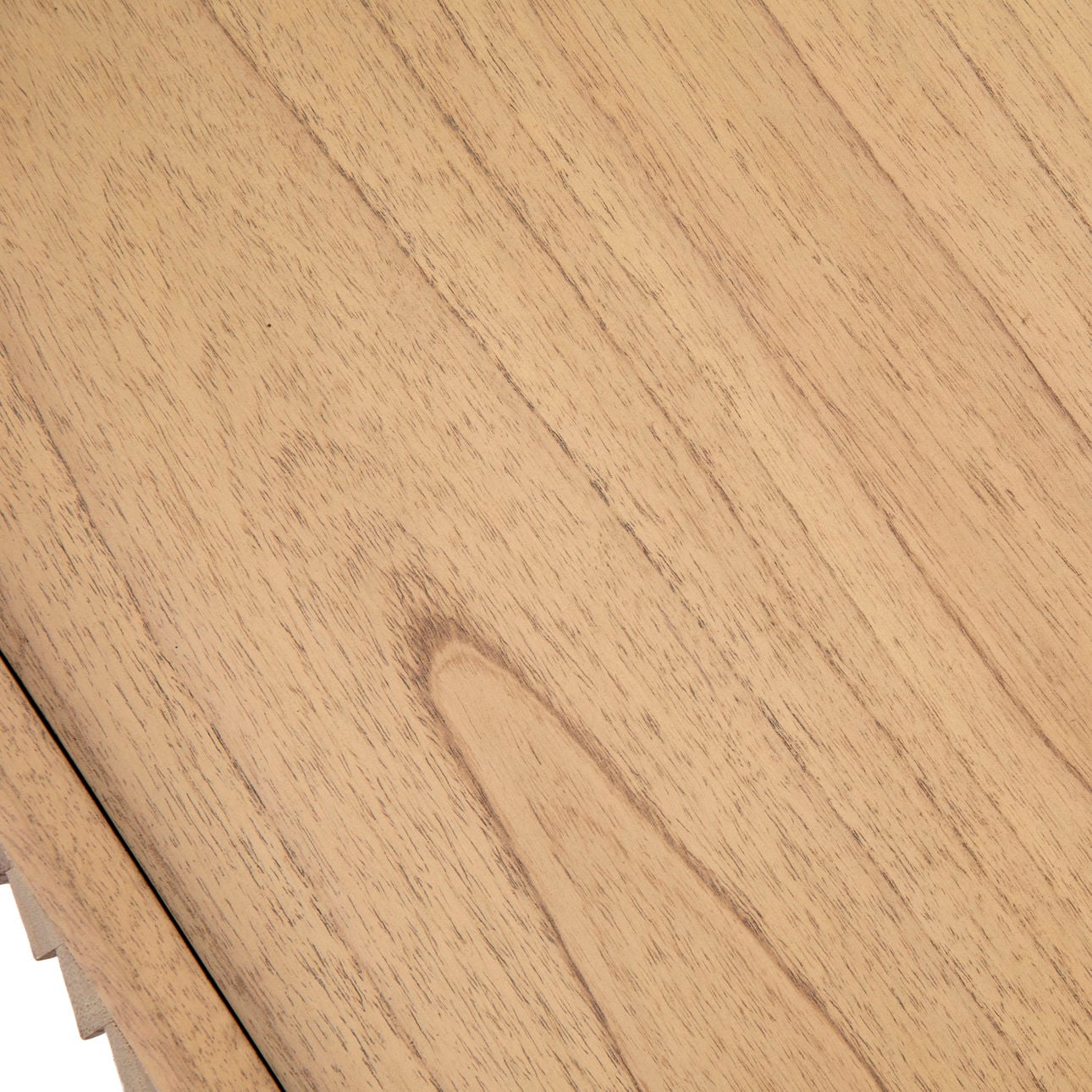Natural Finish with Black Metal Legs Mindi Wood and Veneer with Iron Legs Sideboard 59 in Wide