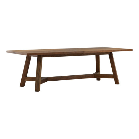 Brown Mindi Wood and Veneer Table 96 in Wide