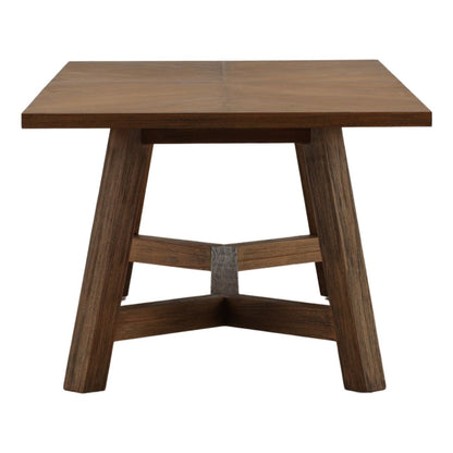 Brown Mindi Wood and Veneer Table 96 in Wide