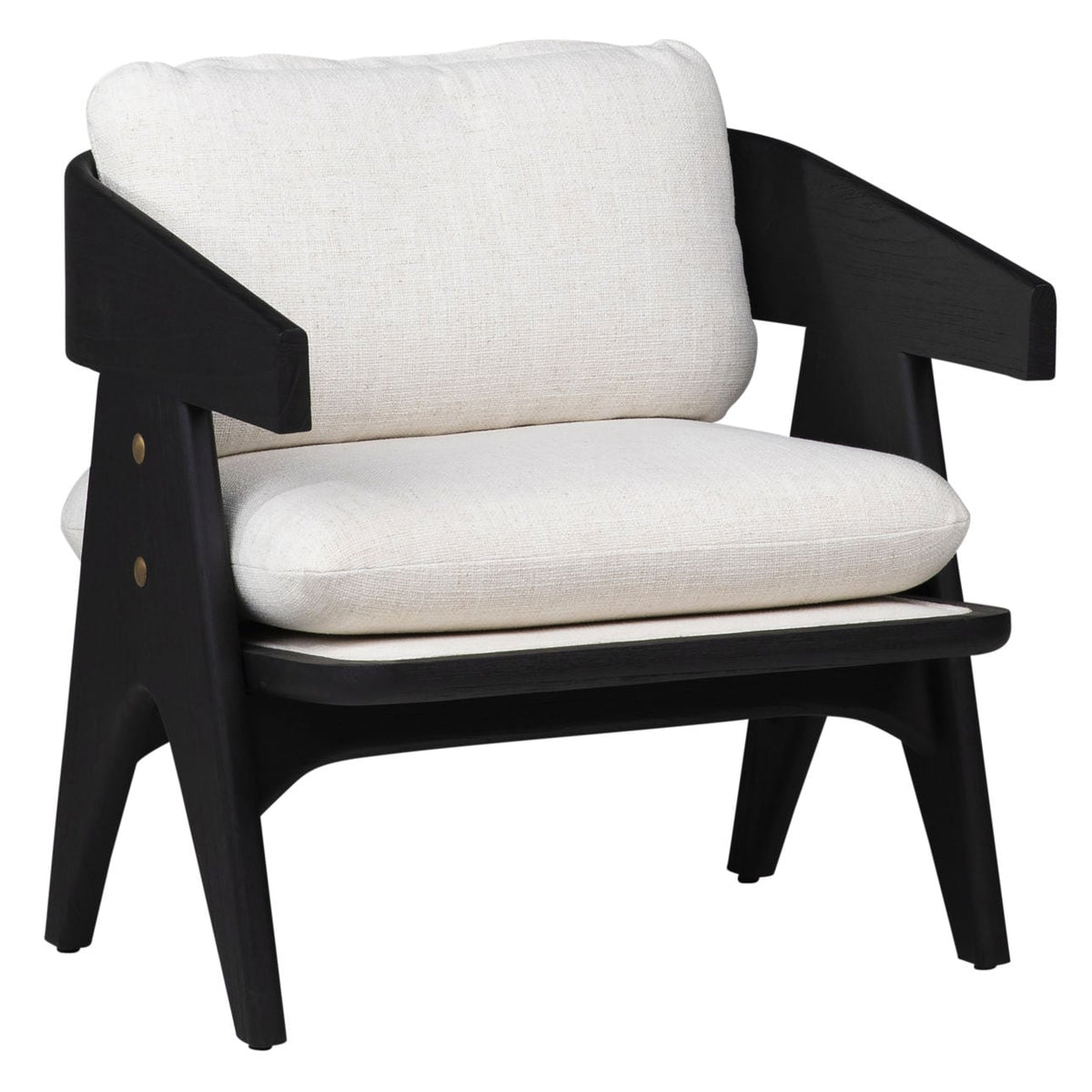 Refined Mindi Wood and Polyester Blend Upholstery Home Accent
