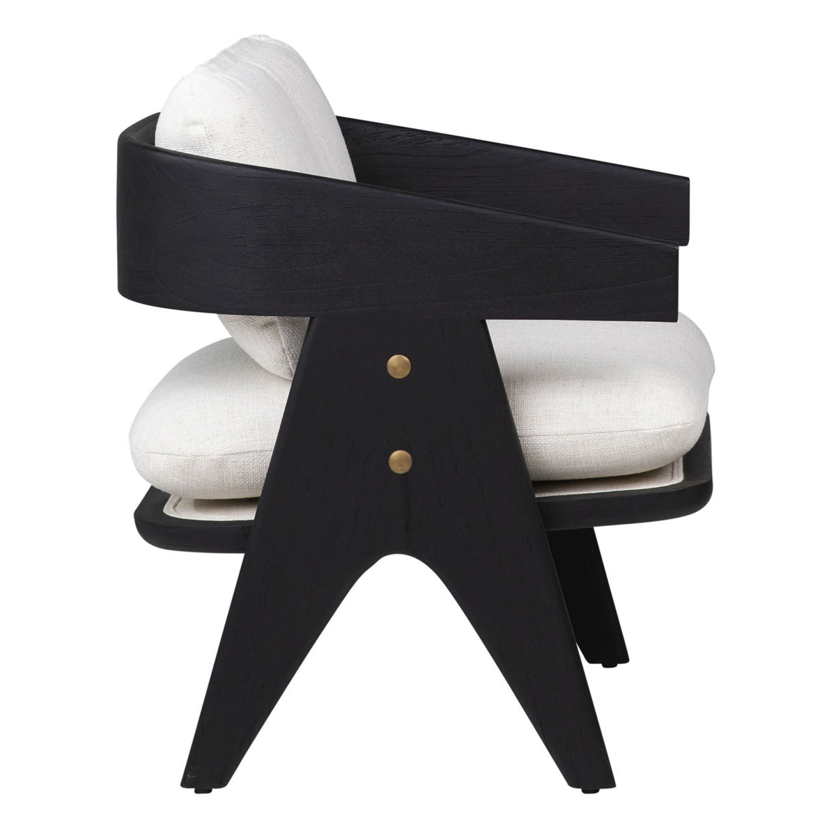 Refined Mindi Wood and Polyester Blend Upholstery Home Accent