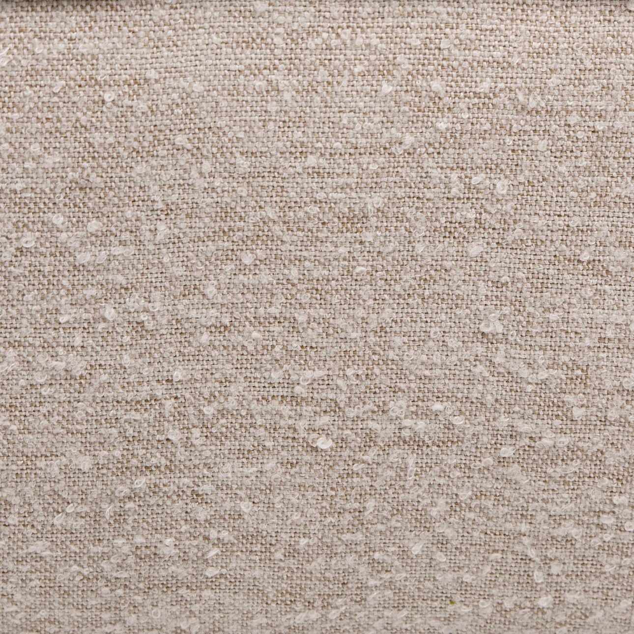 Ivory Upholstery and Natural Finish Frame Boucle Upholstery, Mindi Wood and Rattan Chair 27.5 in Wide
