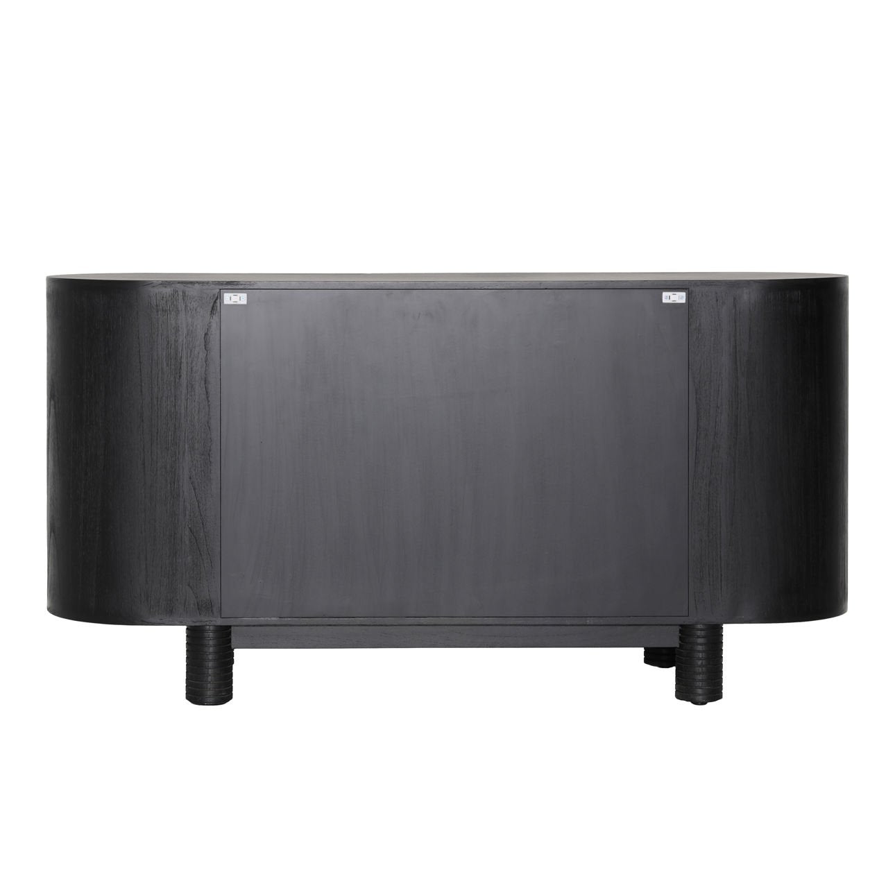 Black Mindi Wood Veneer Sideboard 63 in Wide