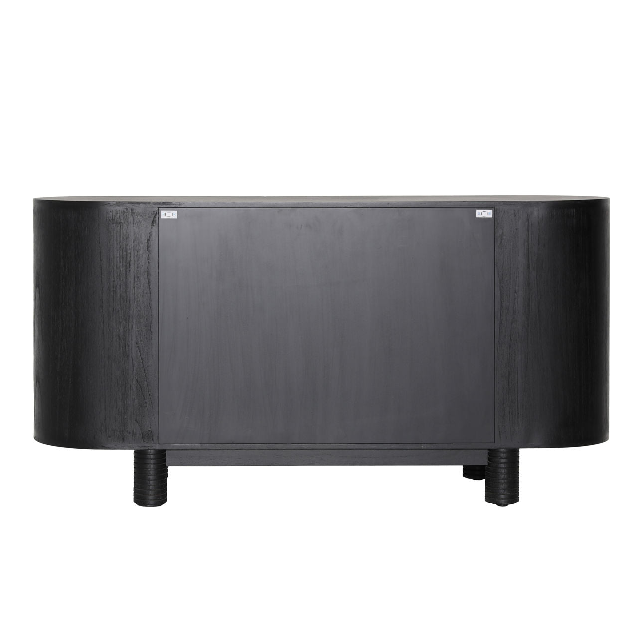 Black Mindi Wood Veneer Sideboard 63 in Wide