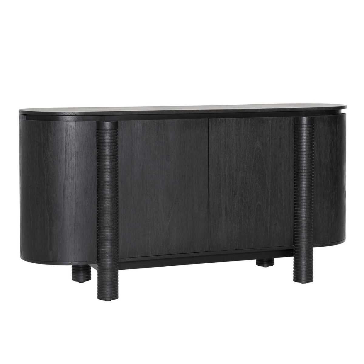 Modern Mindi Wood Veneer Cabinet
