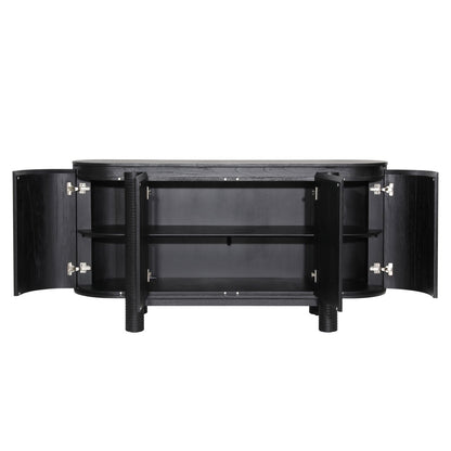 Modern Mindi Wood Veneer Cabinet