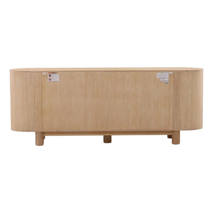 Modern Mindi Wood Veneer Cabinet