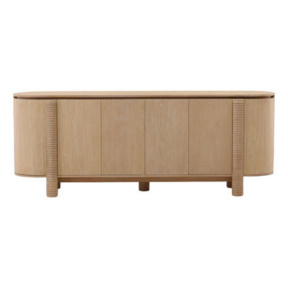 Modern Mindi Wood Veneer Cabinet