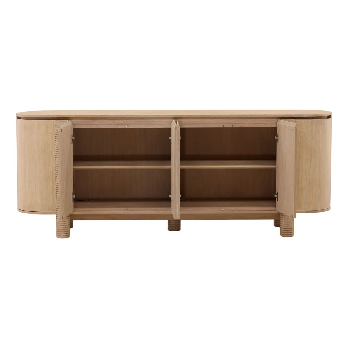 Modern Mindi Wood Veneer Cabinet
