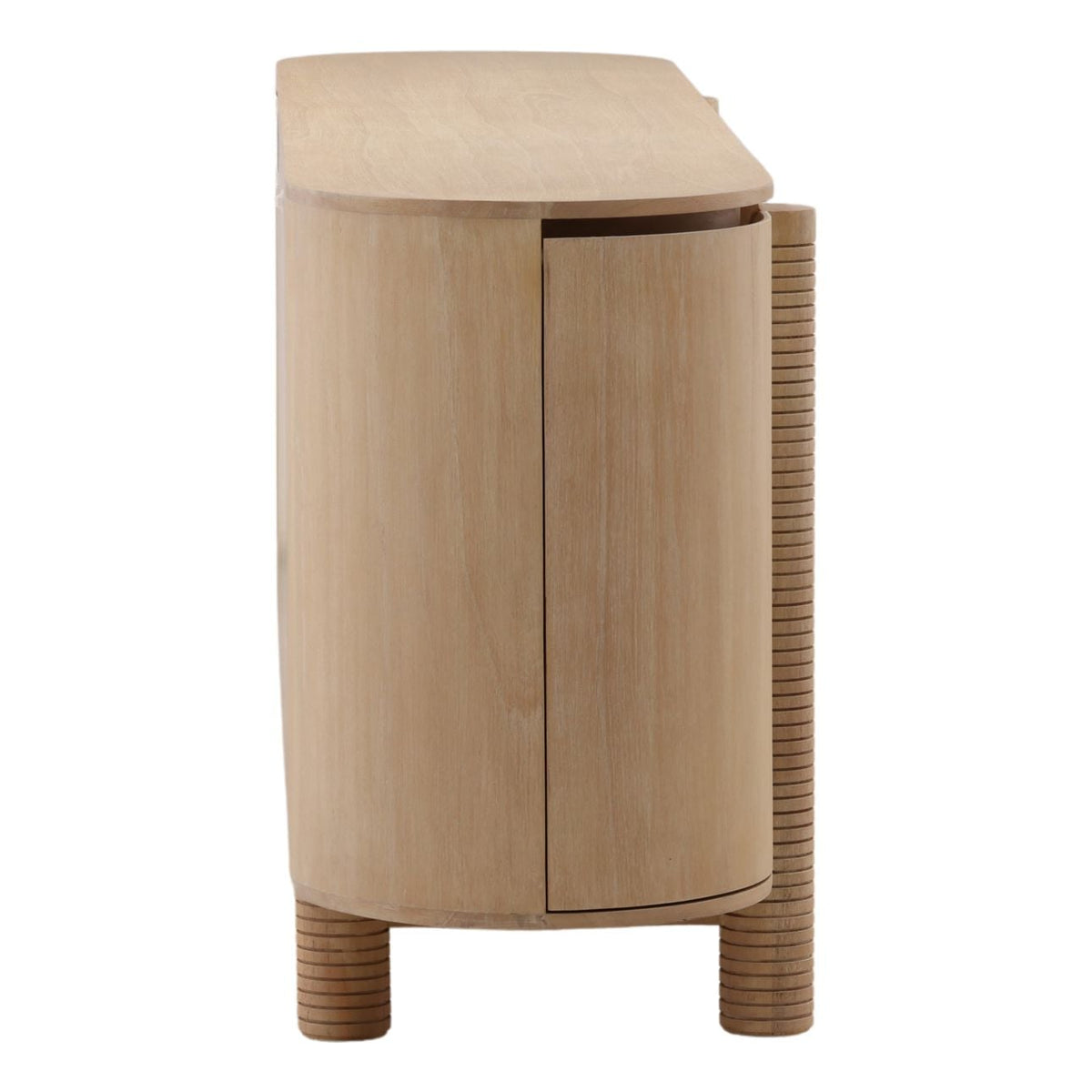 Modern Mindi Wood Veneer Cabinet
