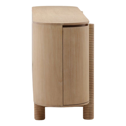 Modern Mindi Wood Veneer Cabinet
