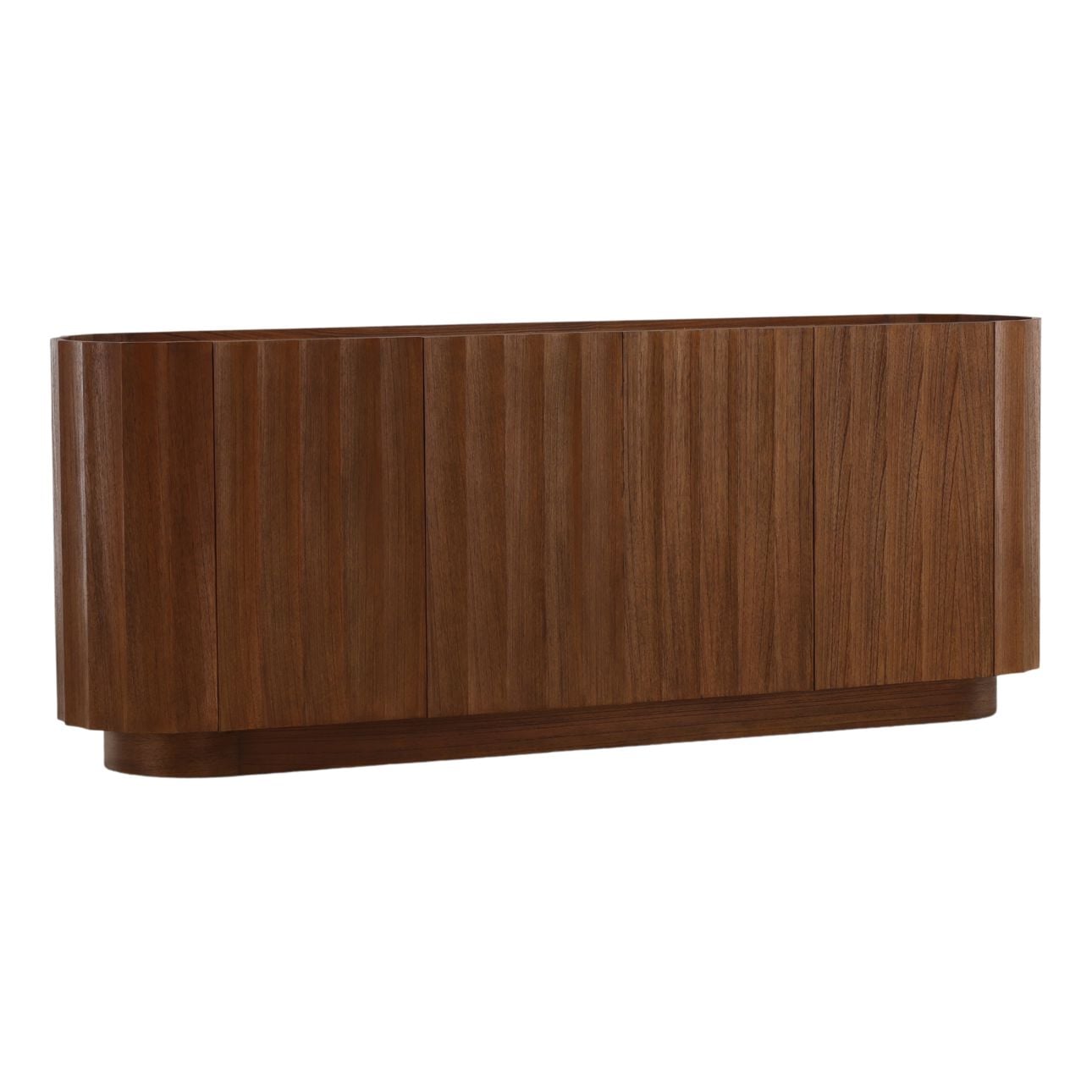 Brown Mindi Wood Veneer Sideboard 87 in Wide