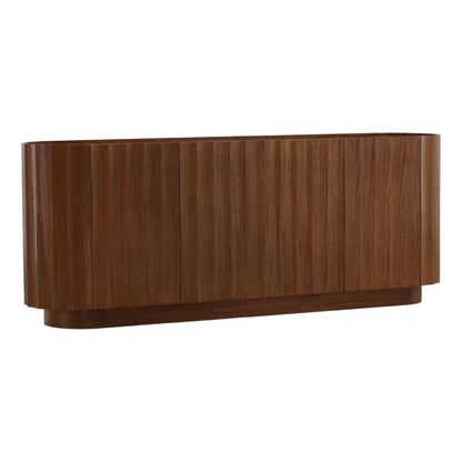 Brown Mindi Wood Veneer Sideboard 87 in Wide