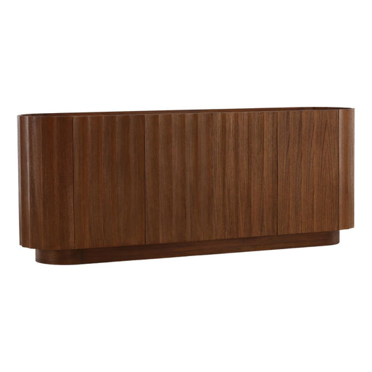 Brown Mindi Wood Veneer Sideboard 87 in Wide